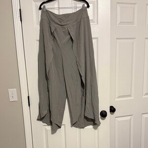 HALARA Taupe Draped Wide-Leg Pants